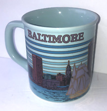 Vintage Baltimore City Pastel Light Turquoise Retro Cityscape Coffee Mug JAPAN picture