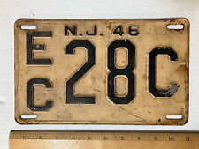 Vintage 1946 NEW JERSEY N.J. State License Plate  EC 28C picture
