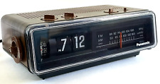 Vtg Panasonic Flip Alarm Clock Radio AM/FM Model RC6035 Woodgrain Electric Japan picture