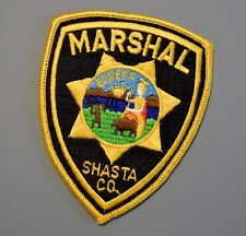 Shasta County California Marshal Black Felt Patch ++ Mint CA picture