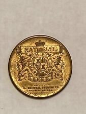 Vintage National Brewing Co Baltimore MD Brass Natty Bo Beer Token picture
