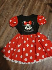 Vintage Walt Disney World Kids Disney Wear Minnie Mouse Dress Costume XS Size 4 picture