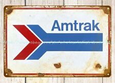 wall signs living room AMTRAK TRAIN RAILROAD RAILWAY metal tin sign picture