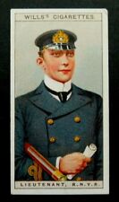 cigarette Tobacco card Wills Naval Dress & Badges 1909 #23 Lieutenant R.N.V.R. picture