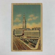 Postcard Ohio Cleveland Hotel Terminal Tower Post Office 1941 picture