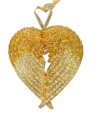 Angel Wings Heavy Gold Plated and Packed with Rhinestones Ornament, Brooch, etc. picture