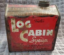 VTG. 1940’s,Towles FULL Logo,Cabin Maple Syrup Tin 58 oz Original Advertising picture