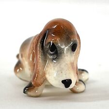 Vtg Ceramic Porcelain Bassett Hound Dog Statue Hagen Renaker Miniature picture