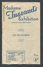 MADAME TUSSAUD'S EXHIBITION LIST OF EXHIBITS c.1945 picture
