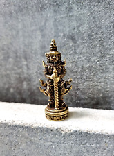 Gold Giant Statue Temple Thailand Buddhist Guardian Wessuwan Home Ornament Tiny picture