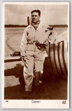 RPPC Aviator with Alfred Noye Penguin Pilot Resting on Plane Wing Postcard F29 picture