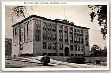 Milford Connecticut~Milford High School~1930s B&W Postcard picture