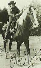 Vintage Autographed CLU GULAGER 8x10 Photo on Horse Black & White picture
