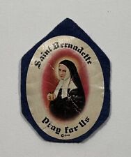 Saint Bernadette, Vintage 1943 Holy Devotional Badge. picture