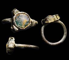 Ancient Roman Authentic Ring Green  Stone Wearable Beautiful Artifact Antiquity picture