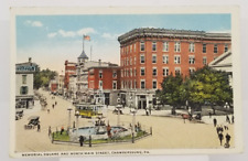 Postcard Memorial Square & North Main St Chambersburg Pennsylvania Unposted 1923 picture