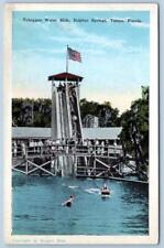 1920's TOBOGGAN WATER SLIDE SWIMMING POOL TAMPA FLORIDA FL ANTIQUE POSTCARD picture
