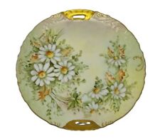 Hand Painted Plate Gold Edge Daisy Flowers Signed READ  picture