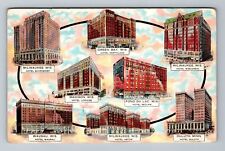 Milwaukee, WI-Wisconsin, 8 Shroeder Hotels Antique c1930 Vintage Postcard picture