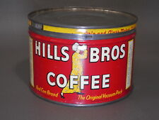 VINTAGE HILLS BROS COFFEE TIN CAN  ONE POUND  KEY WIND   NICE ONE picture