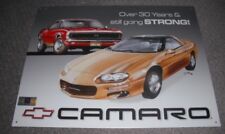 CLEARANCE RARE 1967-2002 GENERATION 4  CAMARO  OVER 30 YEARS METAL SIGN 16X13 picture