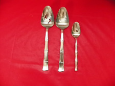 TOWLE SUPREME  BAMBOO, 2 SERVING SPOONS, 1 TEASPOON    STAINLESS       BOX 38 picture