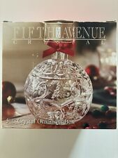 Fifth Avenue 5 1/4” Crystal Covered Ornament Box Ribbon & Tree LTD Original Box picture
