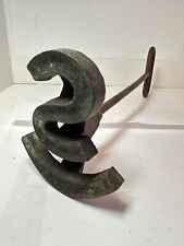 Vintage Letter “S” Branding Iron | Cattle Livestock Cowboy Ranch Brand Tool picture