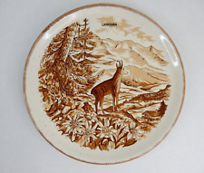 Lamoura France 25 cm Mountain Decorative Plate - Chamois, Valley, Flowers - picture