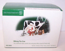 DEPT. 56 NEW ENGLAND VILLAGE MILKING THE COW/CATS 56683 NEW IN BOX picture
