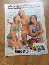 1976 Coppertone Sun Tan Ad Fair Skin Peaches & Cream Skin Olive Skin?  picture