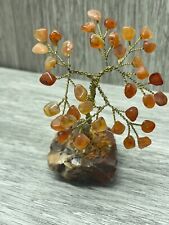Piante D'amore Handcrafted Tree of Love Engery Stones & Wire Tree Carnelian Oran picture