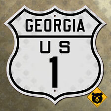 Georgia US Route 1 highway shield road sign 1926 Augusta Waycross 12 in. picture