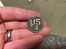 ORIGINAL WWI US ARMY M1917 TUNIC 2ND INFANTRY REGIMENT COLLAR DISC INSIGNIA picture