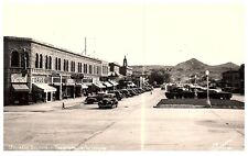 Thermopolis Wyoming Postcard RPPC c1940s Business Stores Main St PC52 picture