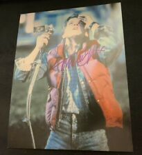 MICHAEL J FOX SIGNED 11X14 PHOTO BACK TO THE FUTURE MARTY VEST W/COA+PROOF WOW picture