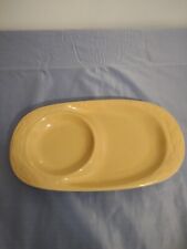 Longaberger Pottery Woven Traditions Oval Lunch/Dinner Soup Tray Plate Butternut picture