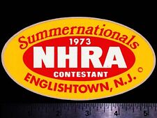 NHRA Summernationals,  Englishtown NJ 1973 Original Vintage Racing Decal/Sticker picture