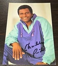 Charley Pride Signature Postcard Auto Signed Music Star Fan Club picture