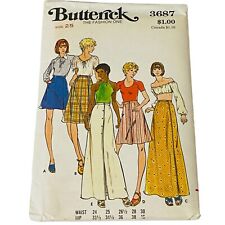 Vintage 1970s Butterick Pattern 3687 Womens Wrap Skirt 3 Lengths Size 25 picture