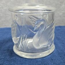 Gloria Vanderbilt Telefloral Swan Embossed Vase Jar With Lid Vintage 1980s picture
