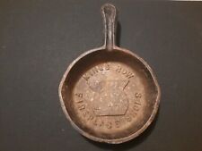 🍳 Vintage Mini Cast Iron Advertising Skillet Ashtray Kings Row Fireplace Shops picture