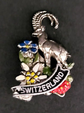 Switzerland Alpine Ibex Hat Jacket Vest Backpack Lapel Souvenir Metal Pin picture