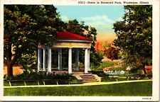 Postcard - Scene in Roosevelt Park, Waukegan, Illinois picture