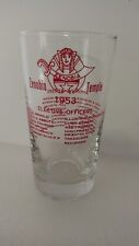 Vtg Zenobia Shriners Temple Libbey Drink Glass Elective & Appointive Officers picture