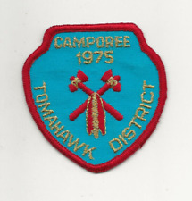 ARROWHEAD PATCH / TOMAHAWK DISTRICT / 1975 CAMP o REE - Boy Scout BSA B5 picture