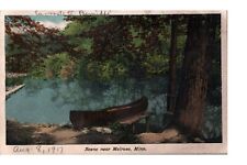 Postcard Melrose, MN Lake and Canoe c1917 picture
