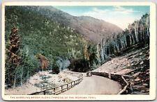 Babbling Brook Along The Side Of The Mohawk Trail Berkshire Hills MA Postcard picture