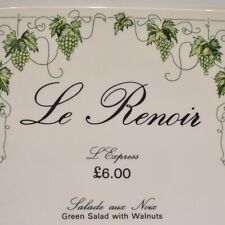 1980s Le Renoir Restaurant Menu 79 Charing Cross Road London United Kingdom picture