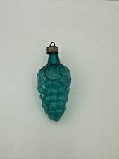 VINTAGE WWII ERA TEAL BLUE GRAPES CLUSTER CHRISTMAS ORNAMENT picture